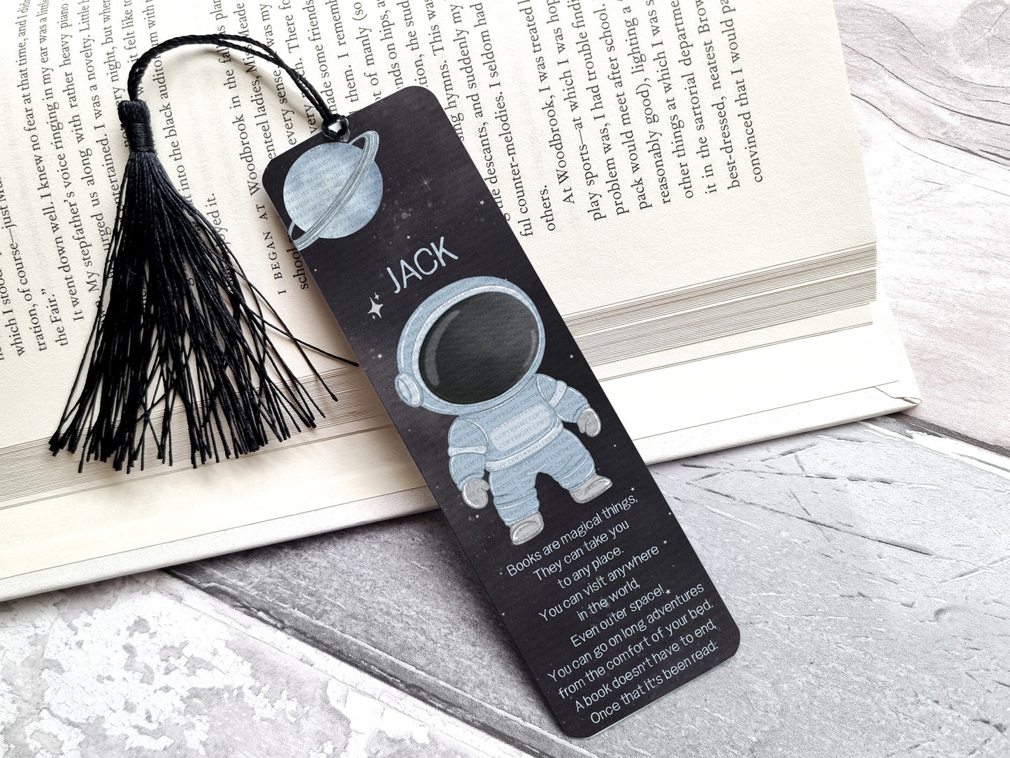Boy Space Bookmark