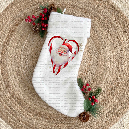 Santa Character Candy Cane Heart