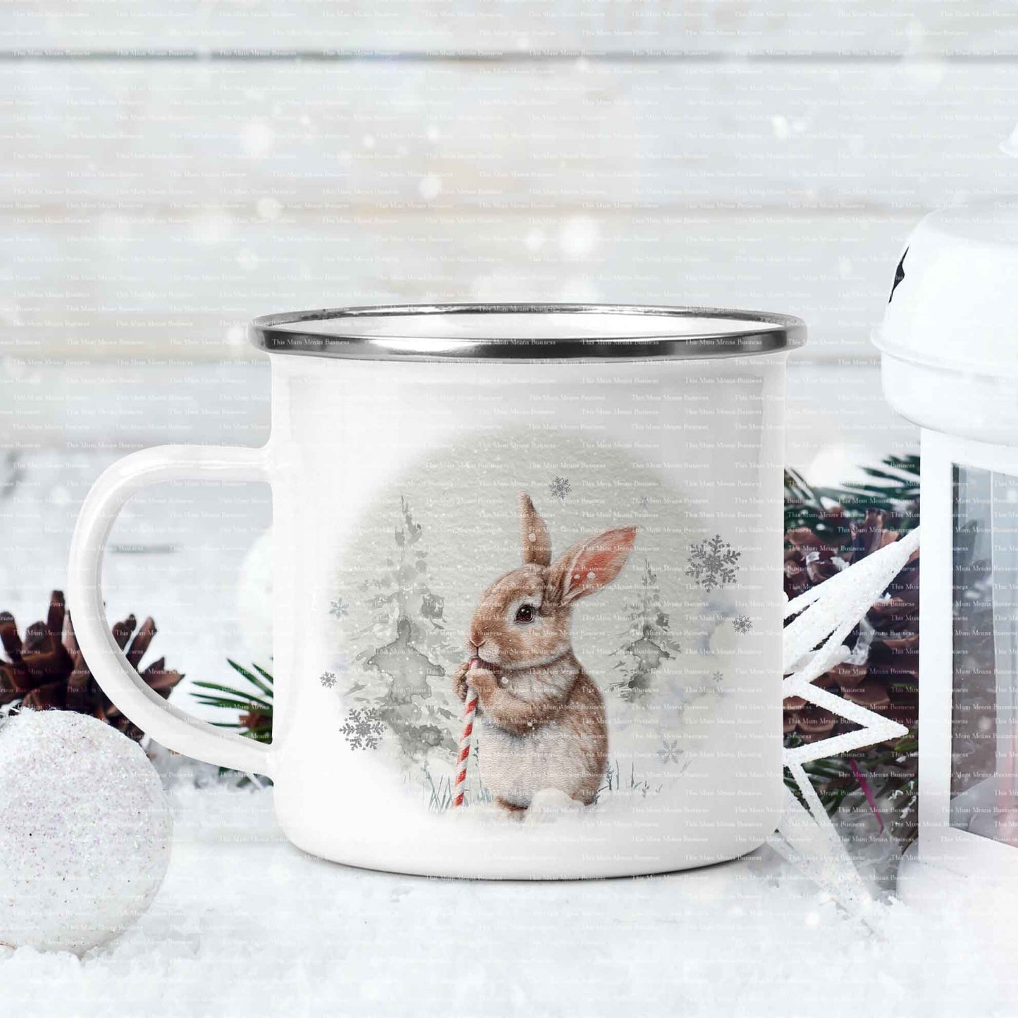 Rabbit Candy Cane Winter Christmas