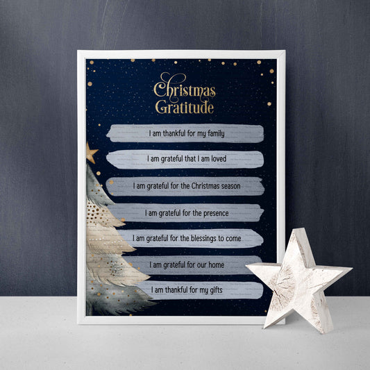Christmas Gratitude Affirmations - Navy