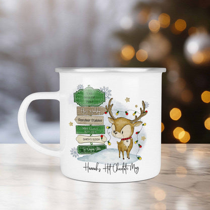 Christmas Reindeer Sign Mug