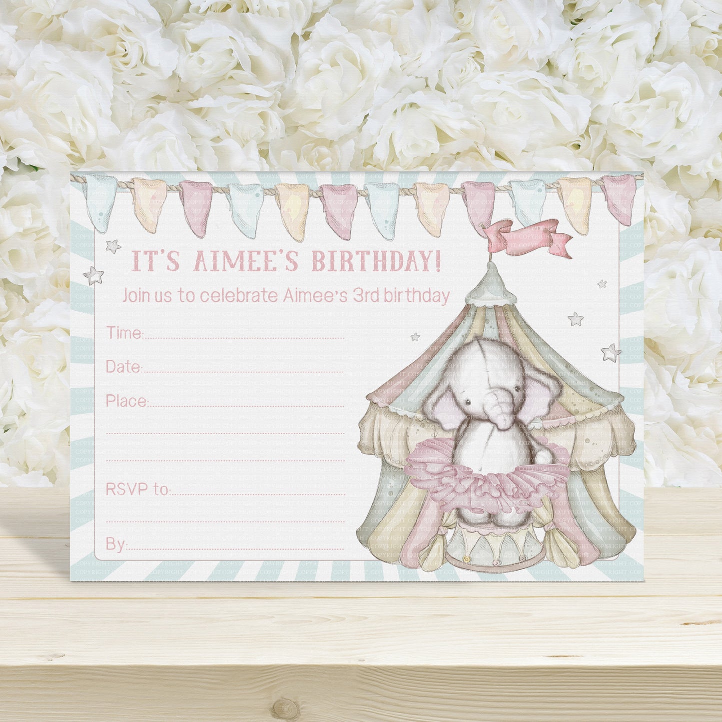 Circus Nelephant Invites/Cards