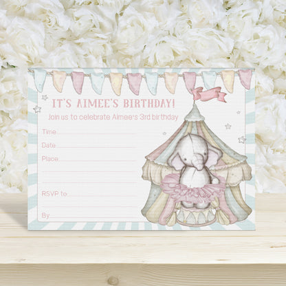 Circus Nelephant Invites/Cards