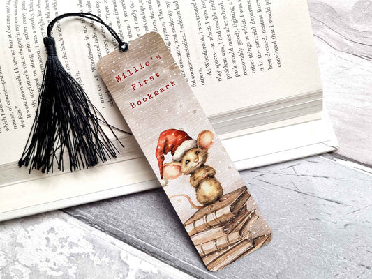Cute Christmas Mouse Bookmark