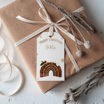 Christmas Pudding Rainbow Pattern & Tags