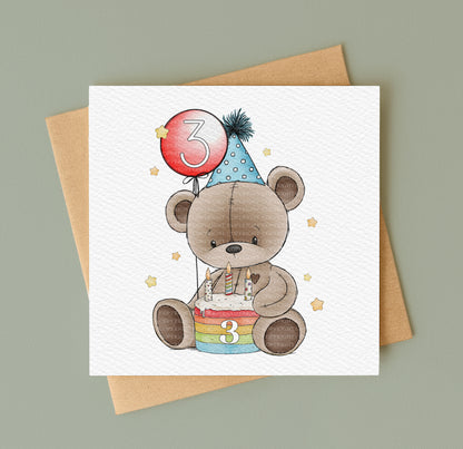 Doodle Birthday Cake Bear Set