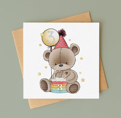 Doodle Birthday Cake Bear Set