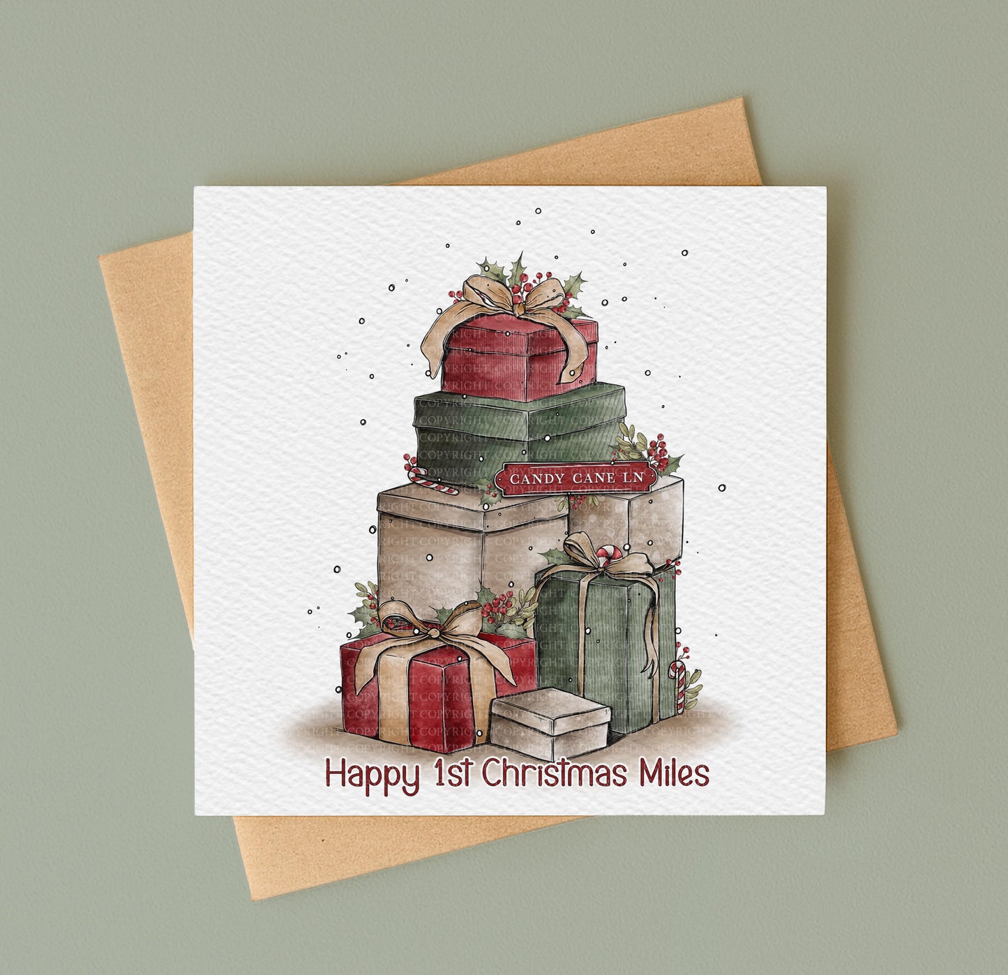 Doodle Christmas Present Stack - Traditional