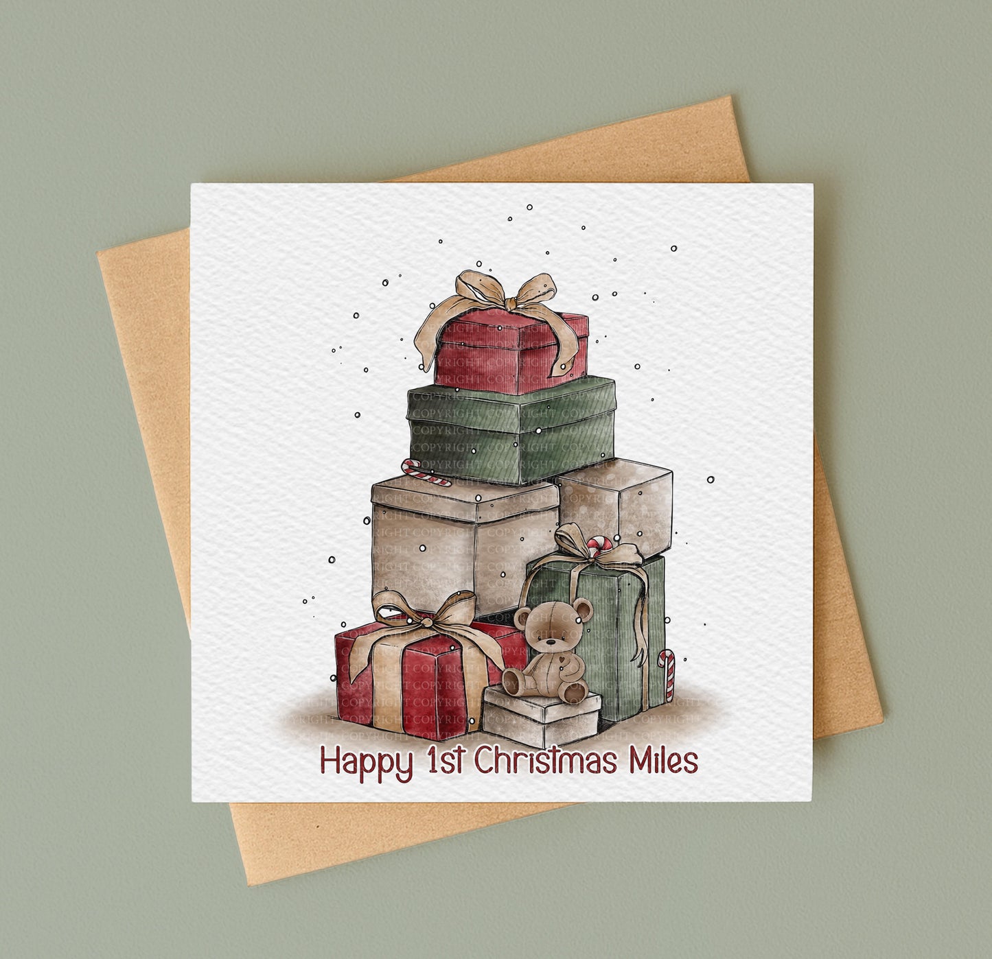 Doodle Christmas Present Stack - Traditional