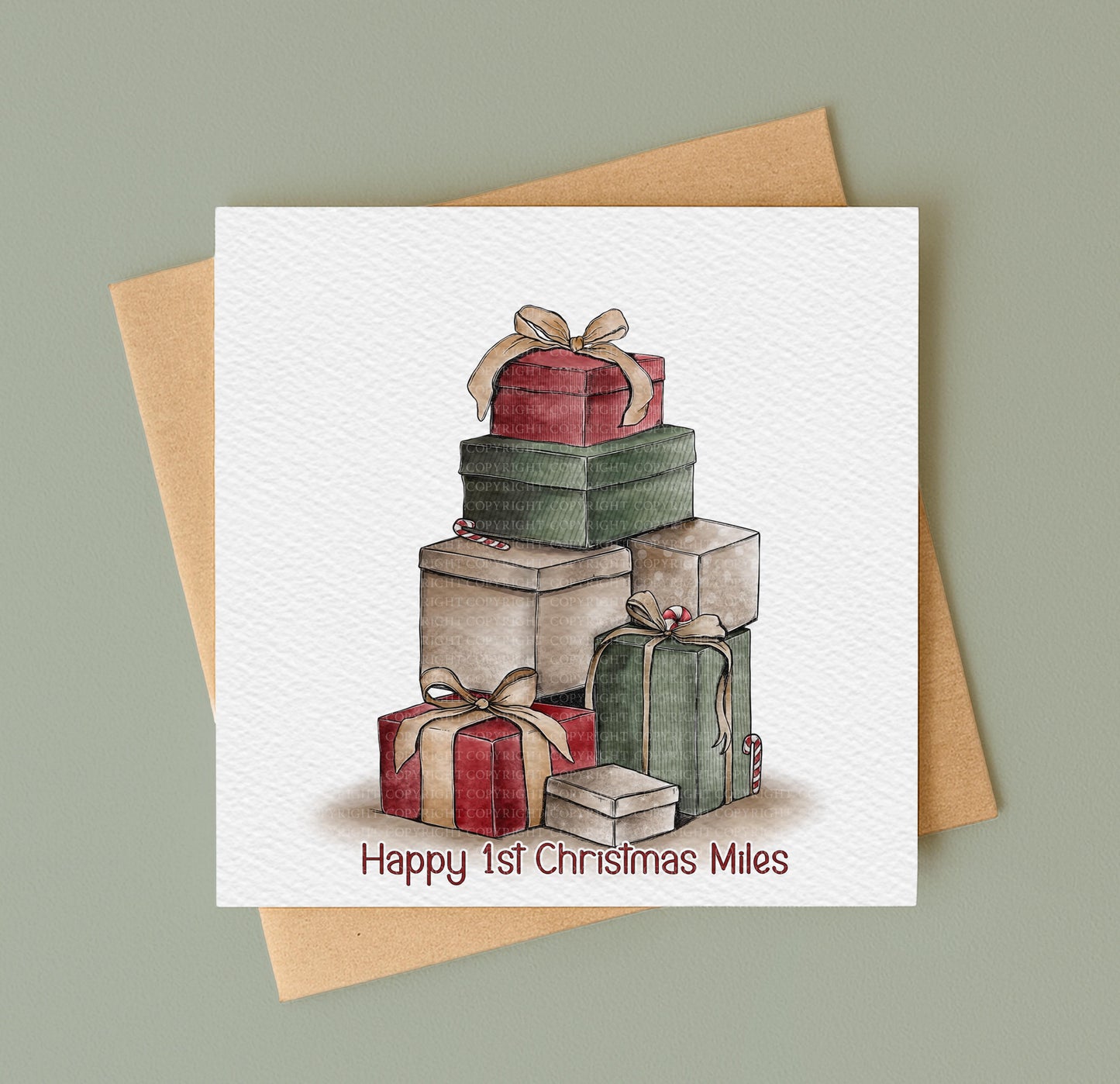 Doodle Christmas Present Stack - Traditional