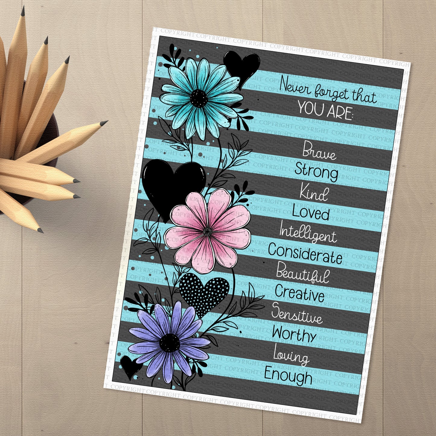 Doodle Flower Affirmations