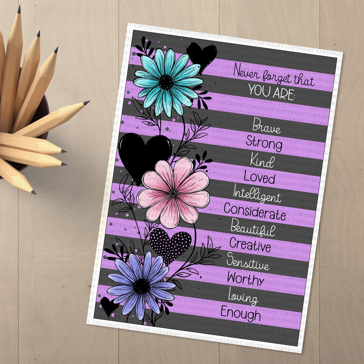 Doodle Flower Affirmations