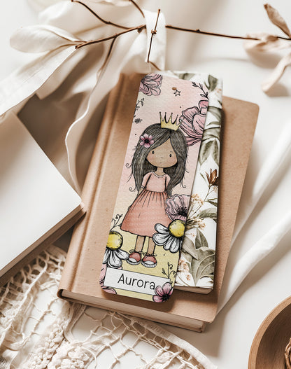 Doodle Princess Bookmarks - Dark Skin