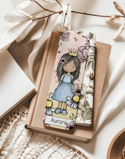 Doodle Princess Bookmarks - Dark Skin