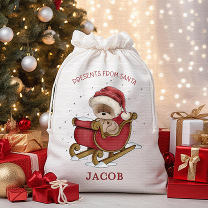 Doodle Santa Bear Sleigh