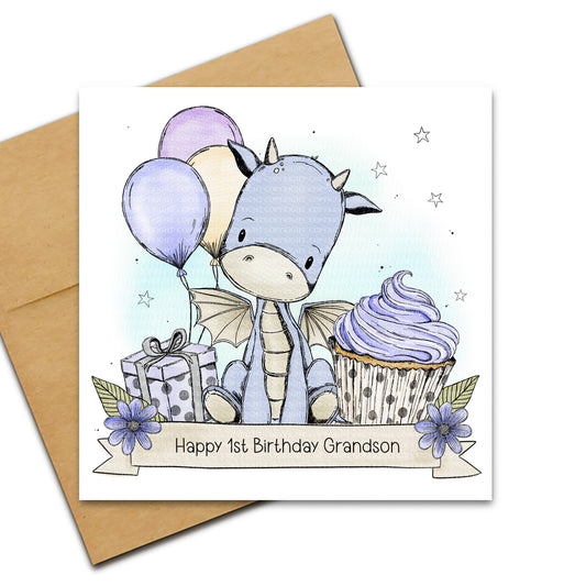 Birthday Dragon - Purple