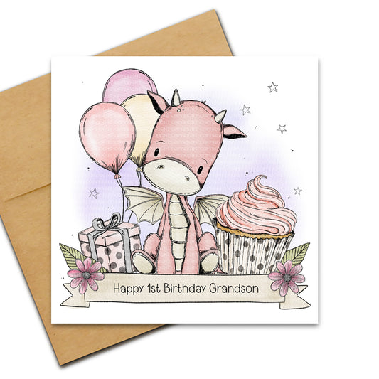 Birthday Dragon - Pink