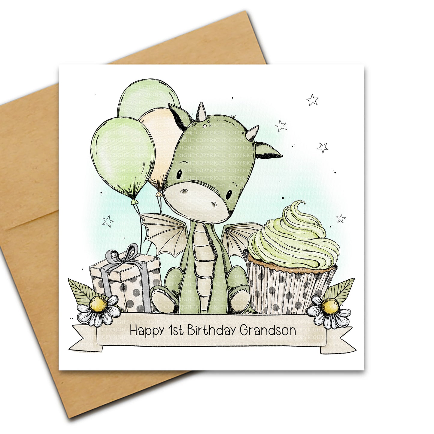 Birthday Dragon - Green