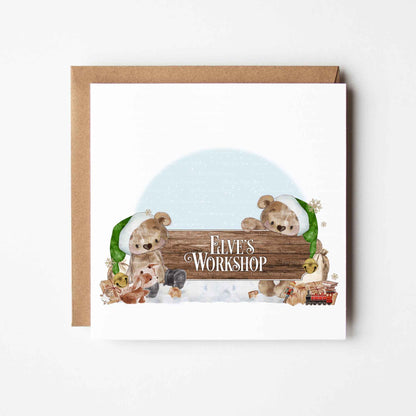 Elf Bear Workshop Signs