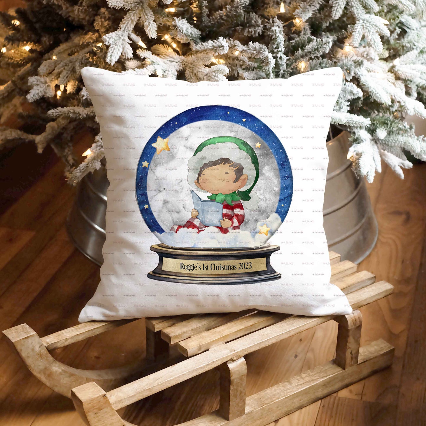 Elf Christmas Book Snow Globe