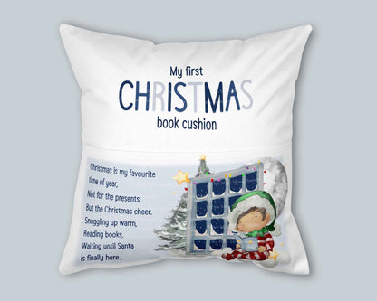 Elf First Christmas Book Cushion