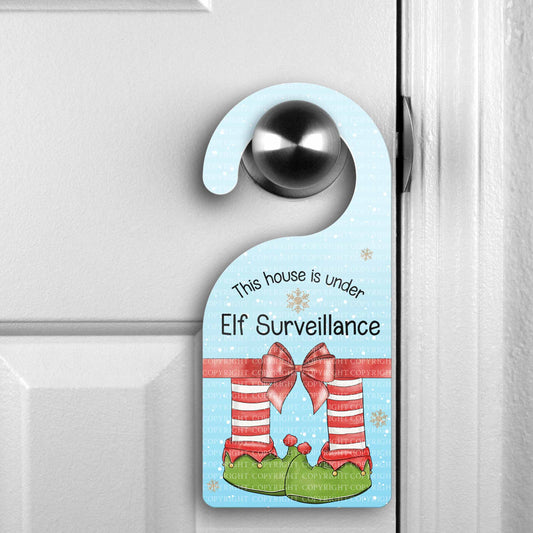 Elf Surveillance Door Hanger