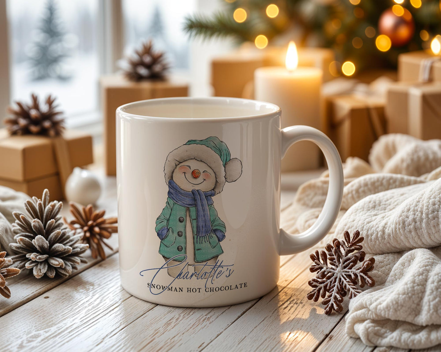 FF Doodle Snowmen - Pink & Blue