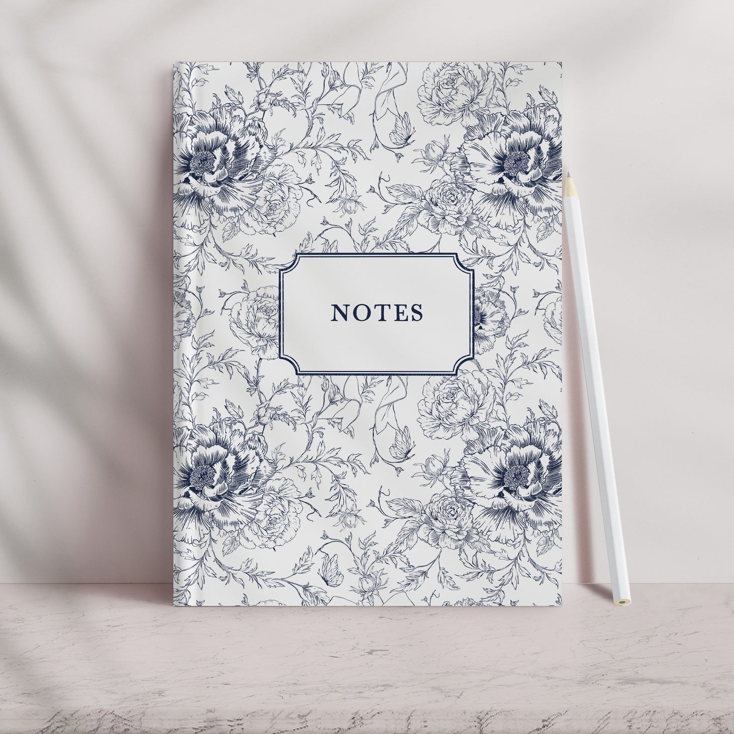 Hand Drawn Floral Bow Pattern - Blue