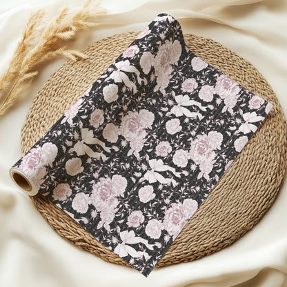 Hand Drawn Floral Bow Pattern - Pink