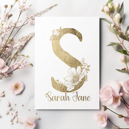 Foiling Flower Alphabet