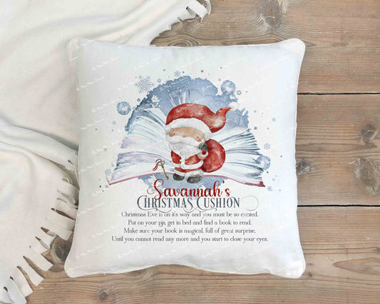 Father Christmas Book Cushion