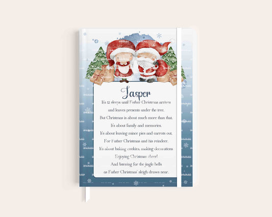 Father Christmas Mrs Claus Notebook