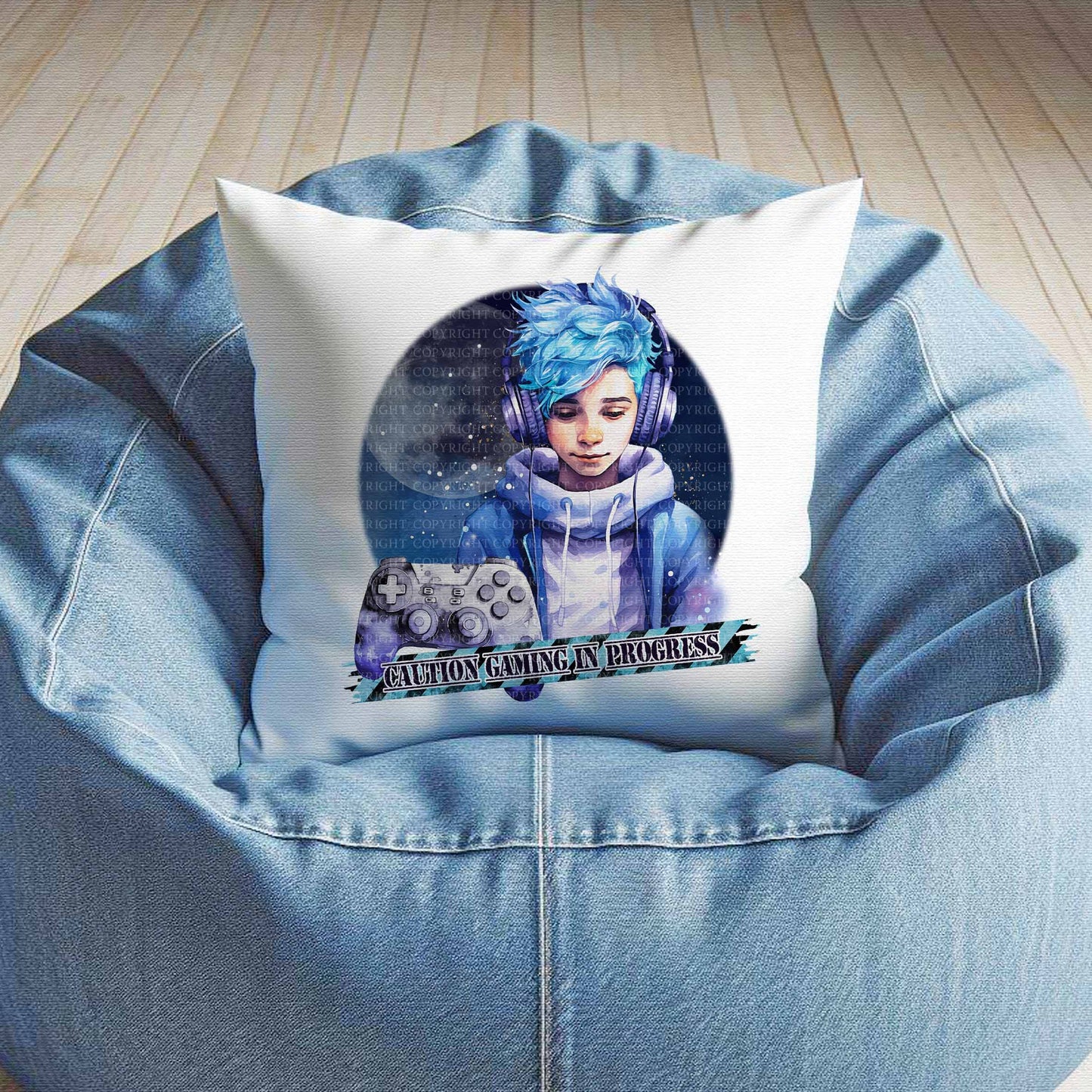 Gaming Girls Boy Caution Galaxy