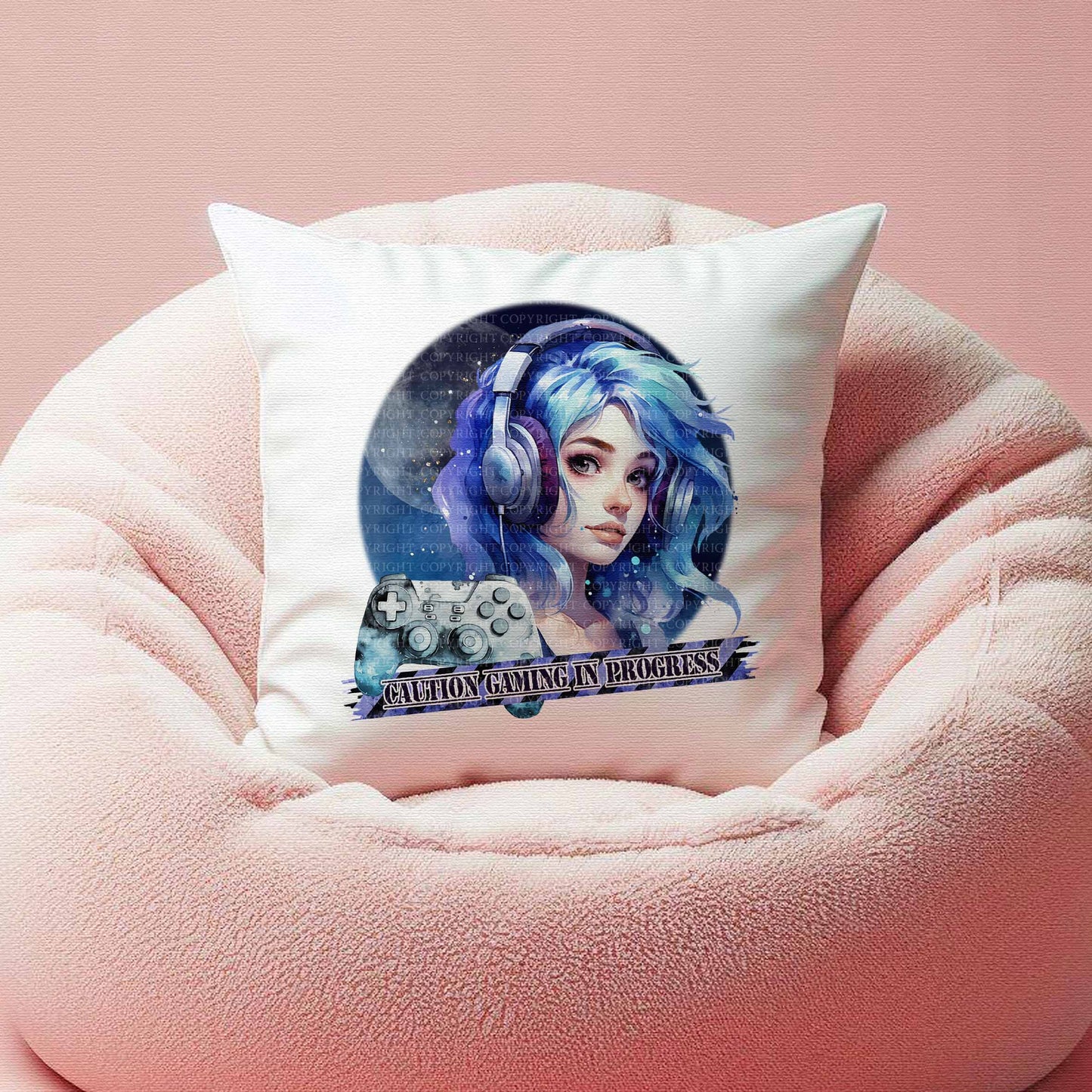 Gaming Girls Boy Caution Galaxy