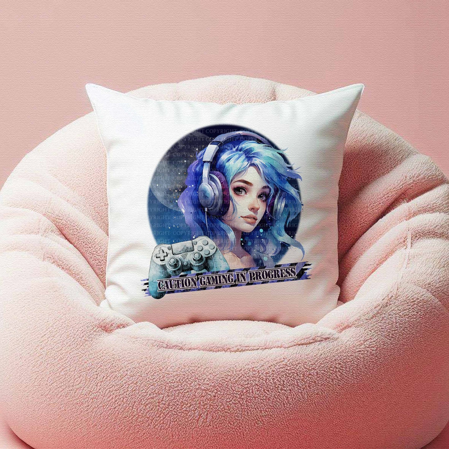 Gaming Girls Boy Caution Galaxy