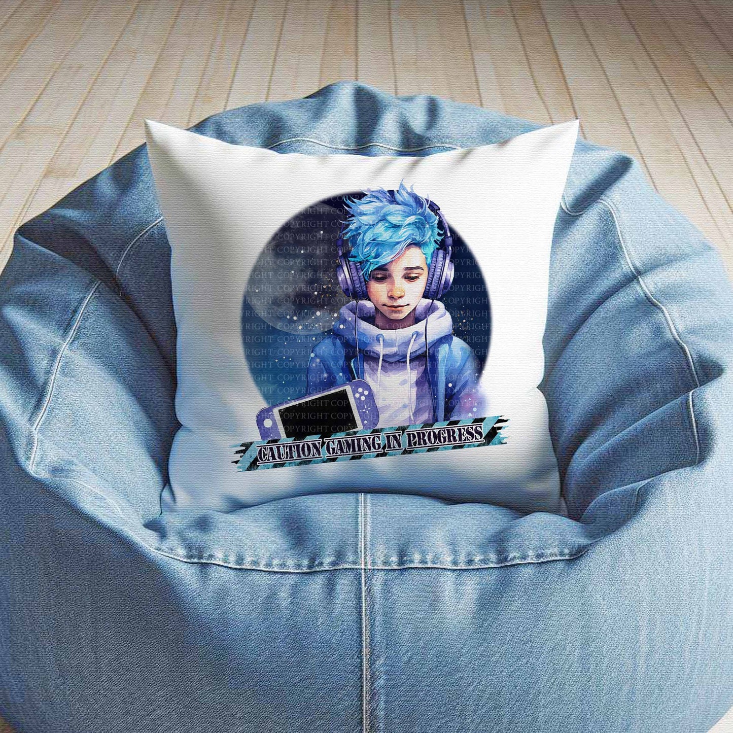 Gaming Girls Boy Caution Galaxy