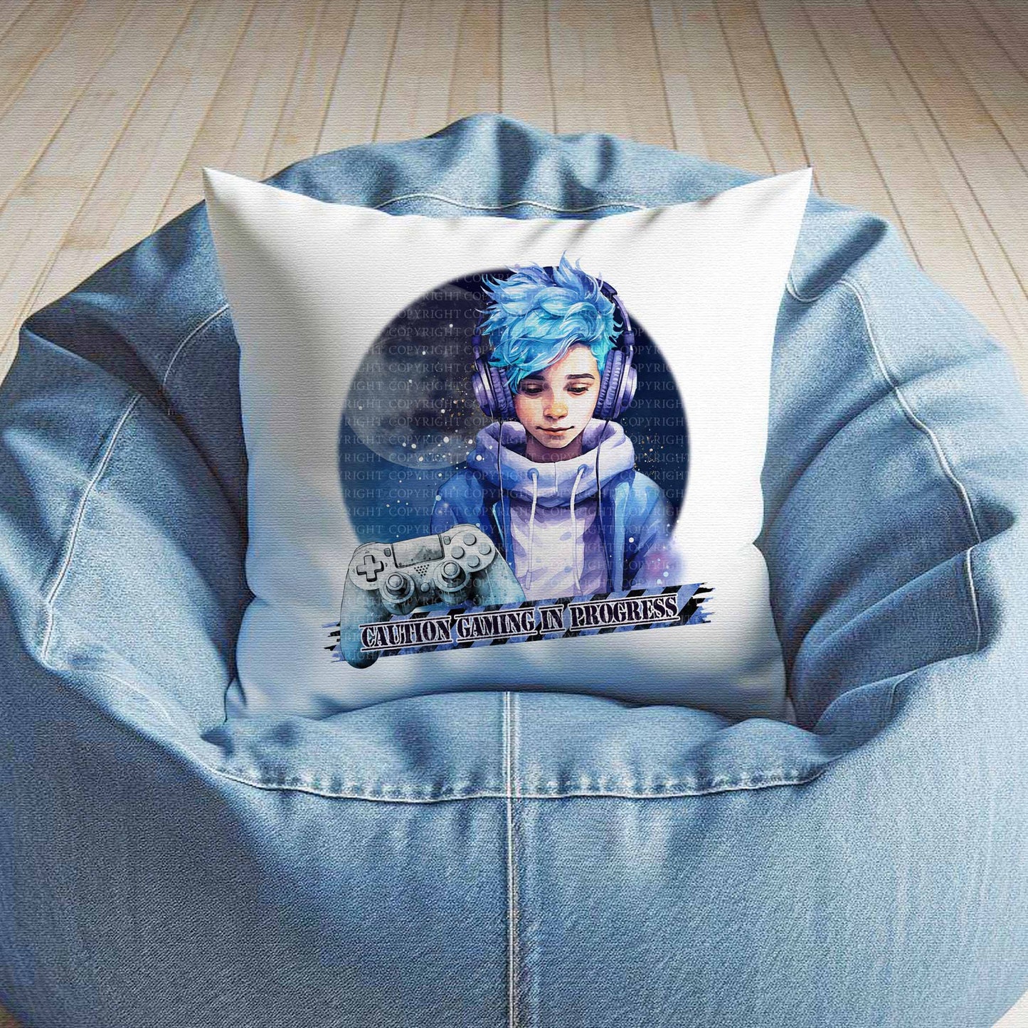 Gaming Girls Boy Caution Galaxy