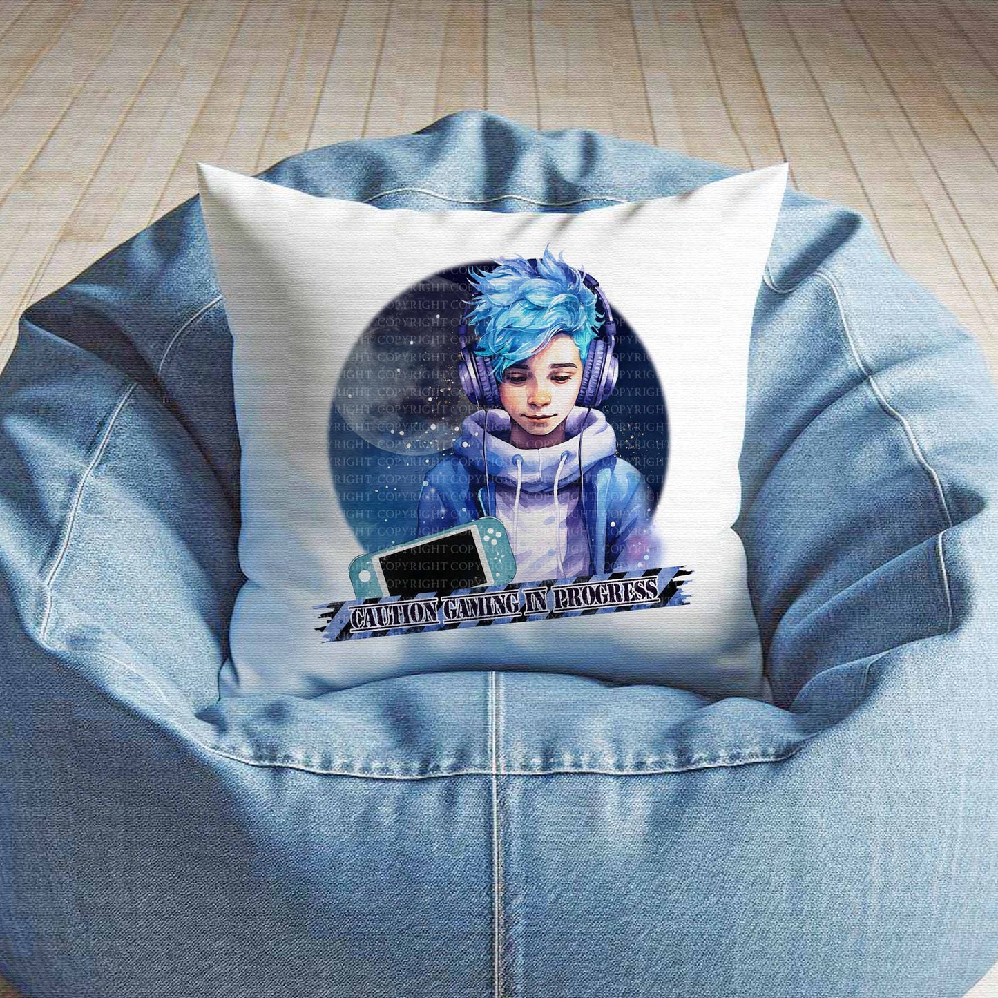 Gaming Girls Boy Caution Galaxy