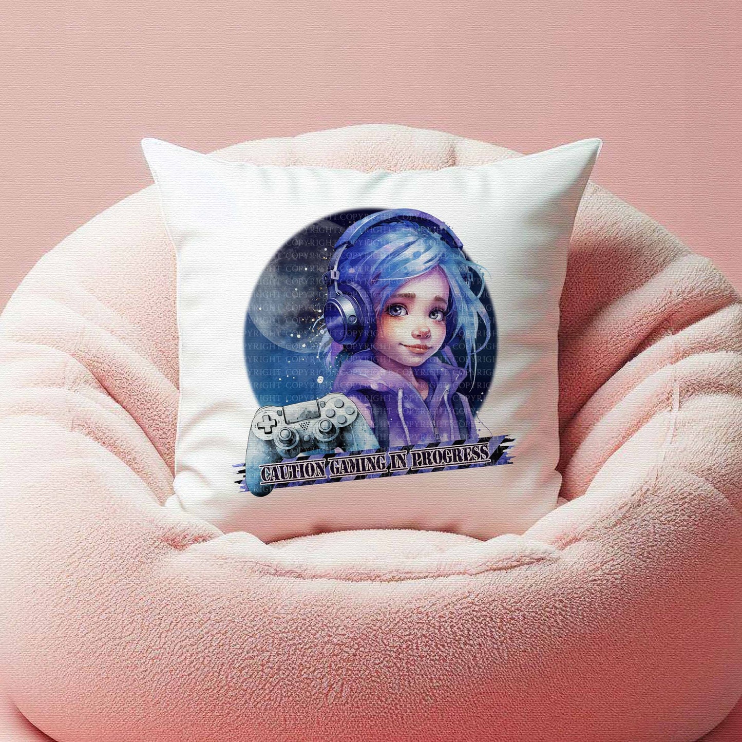 Gaming Girls Boy Caution Galaxy