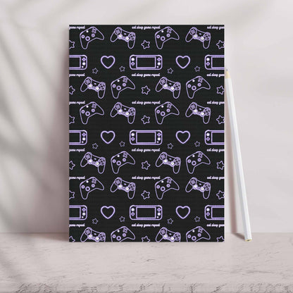 Neon Gamer Patterns - Purple