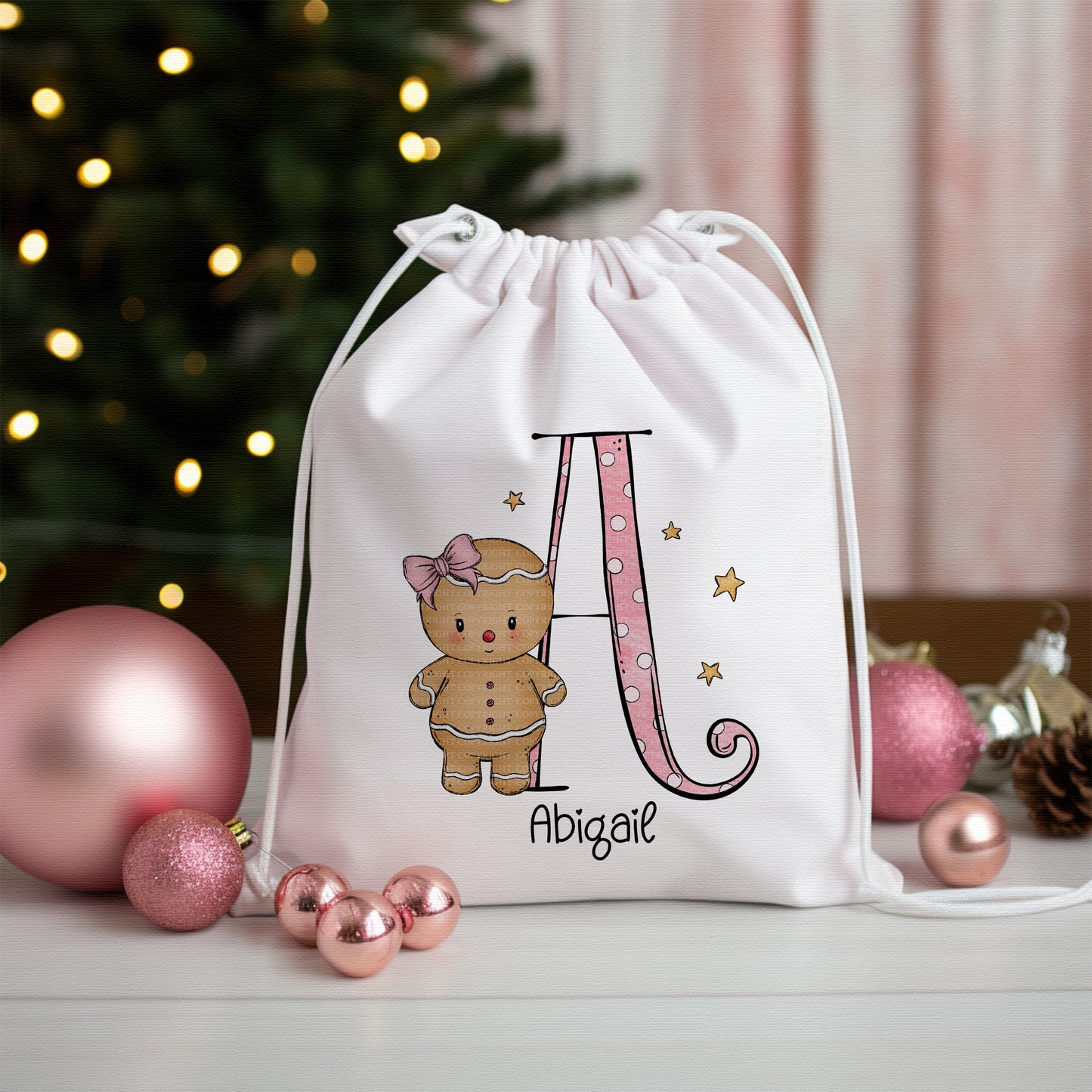 Pink Girl Gingerbread Alphabet