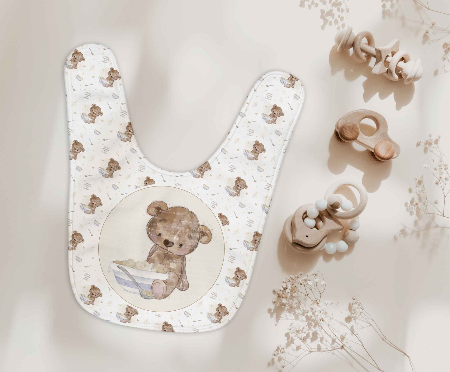 Goldilocks Bear Grow Bib Set