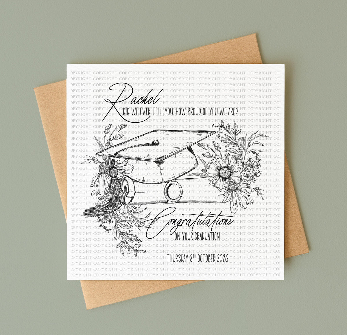 Graduation Line Art