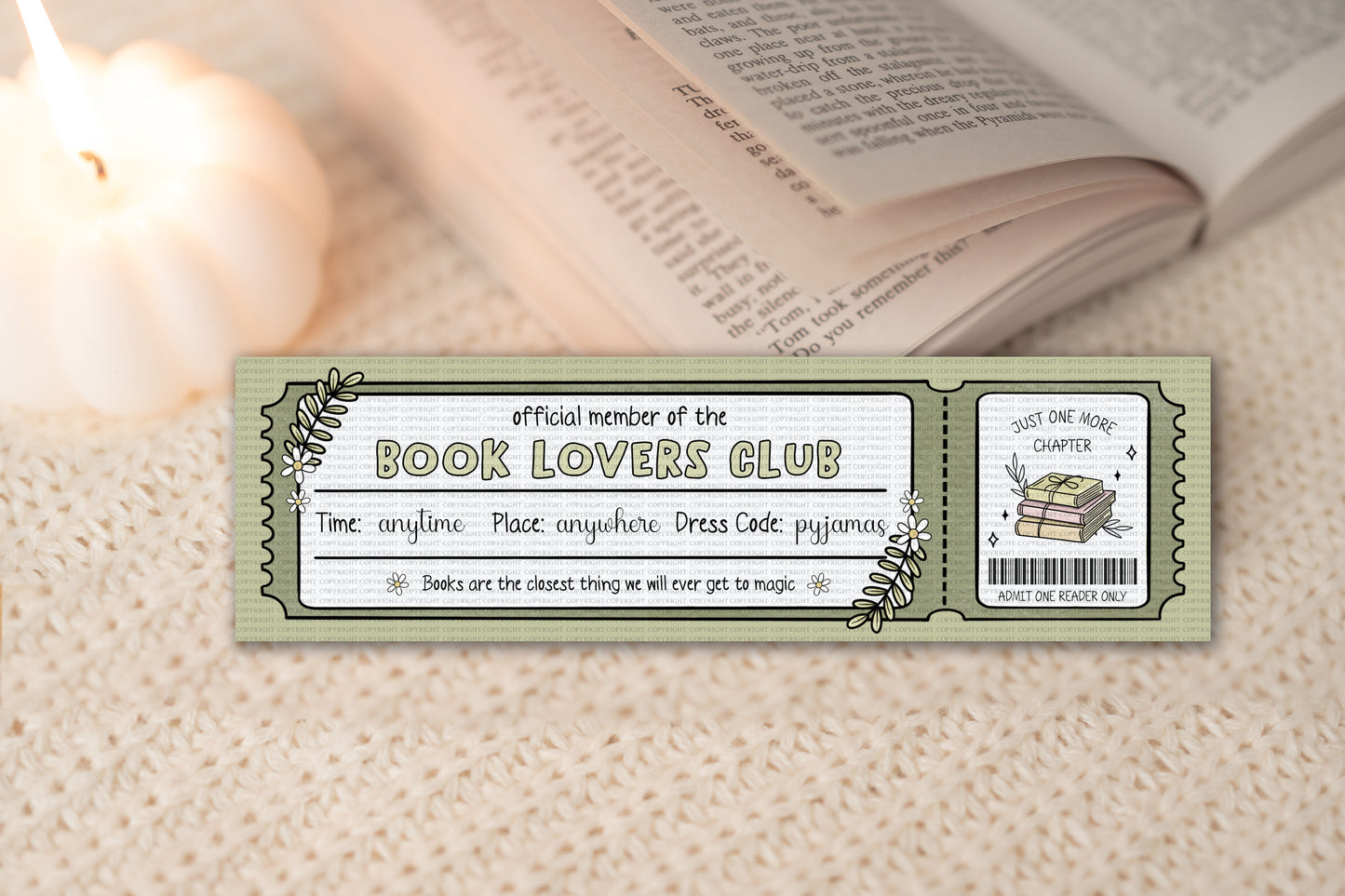 Green Book Club Bookmark