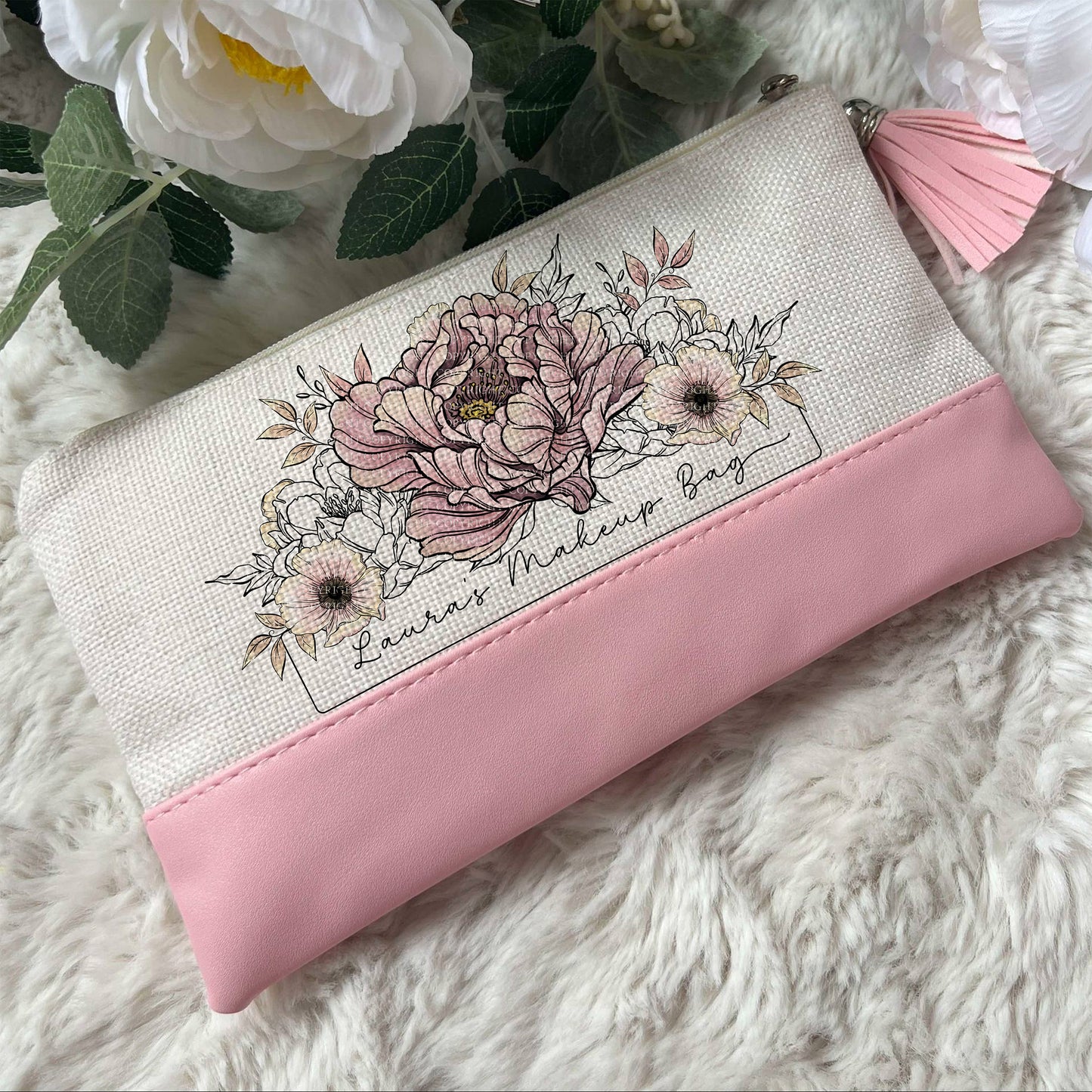 Inky Flowers Pink
