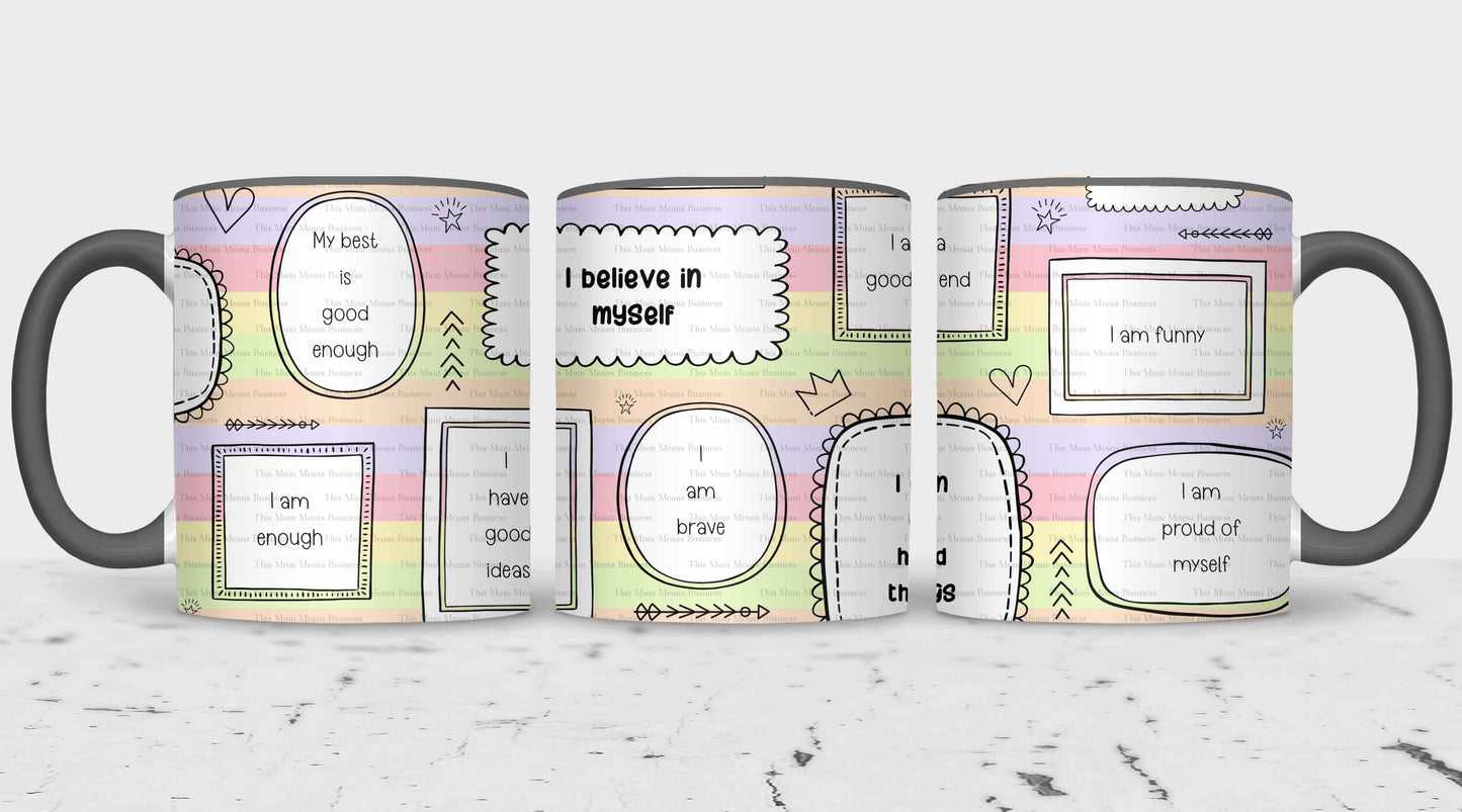 Kuwaii Rainbow Positivity Mug Wraps