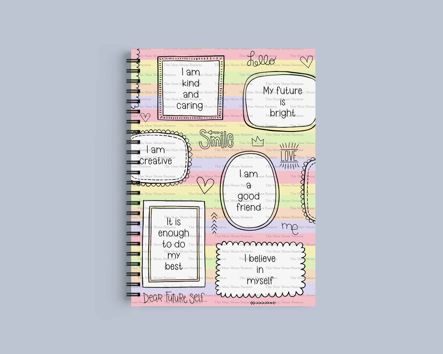 Kuwaii Rainbow Positivity Notebooks