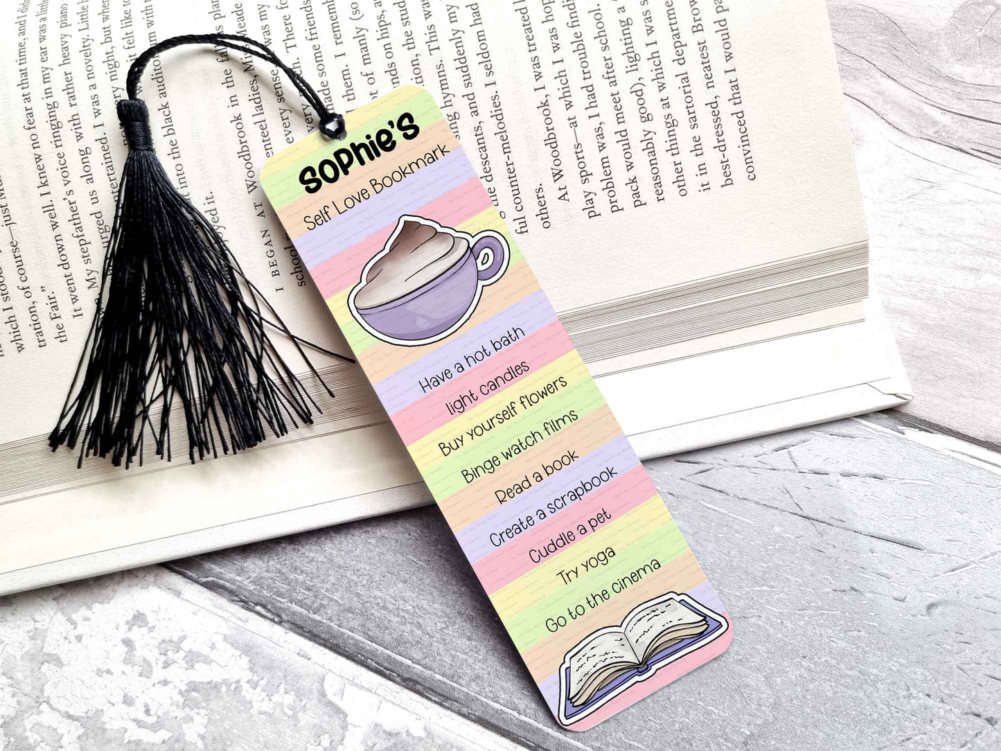 Kuwaii Rainbow Self Love Bookmarks