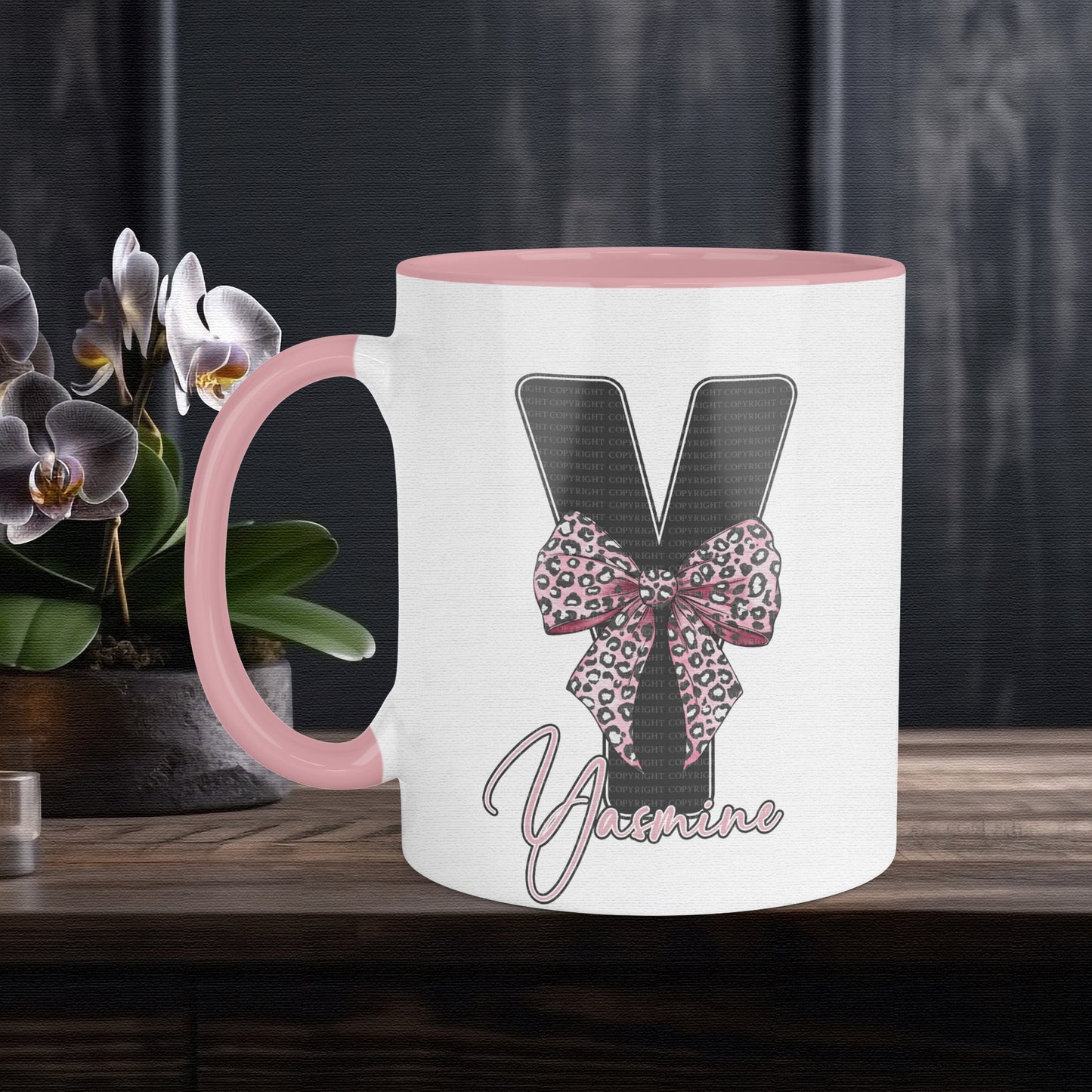Leopard Print Bow Alphabet - Pink