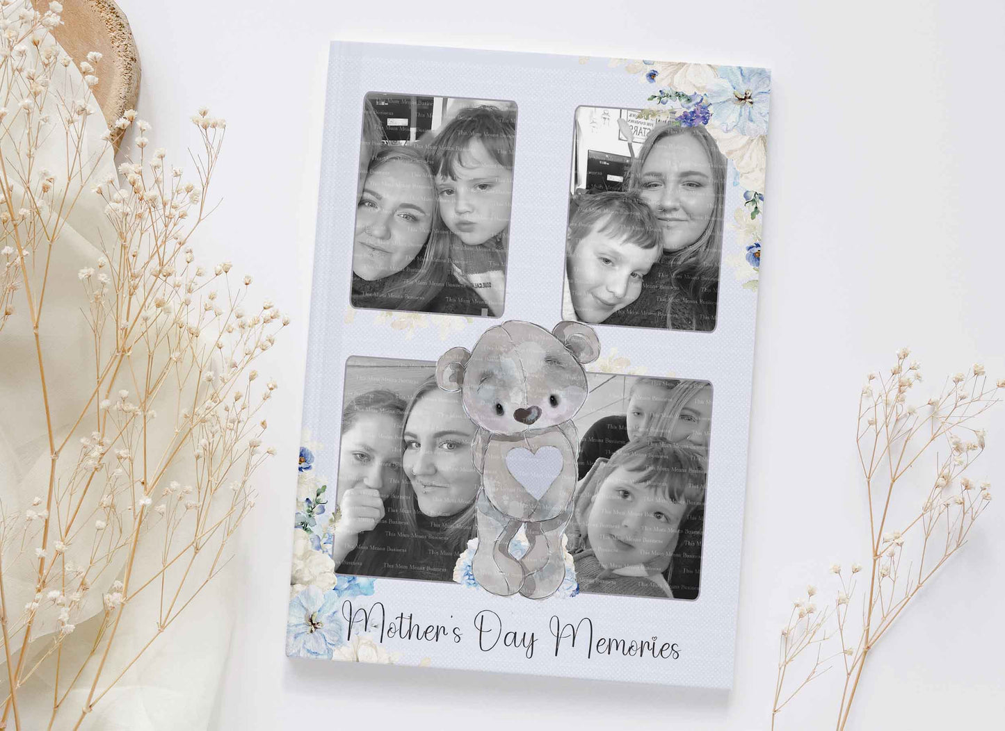 Lilac Grey Mother's Day Memories Books